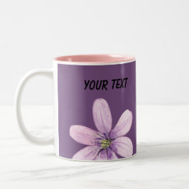 Blumenmuster mit Ihrem Text Zweifarbige Tasse