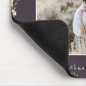 Blumenmuster mit Liebe Typografie Foto Mousepad (Ecke)