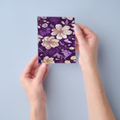 Blumenmuster mit lila Hintergrund Flyer (Gruppe)