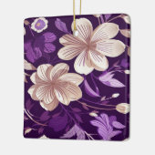 Blumenmuster mit lila Hintergrund Keramikornament (Links)