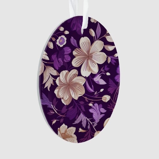 Blumenmuster mit lila Hintergrund Ornament (Vorderseite)