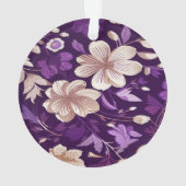 Blumenmuster mit lila Hintergrund Ornament (Rückseite)