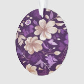 Blumenmuster mit lila Hintergrund Ornament (Vorderseite)