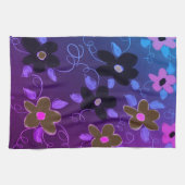 Blumenmuster mit Lila Optik Küchentuch (Horizontal)
