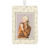 Blumenmuster mit Linienzeichnung und individuellem Autolufterfrischer (Rückseite)