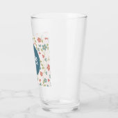 Blumenmuster mit Monogram Glass Tumbler (Links)