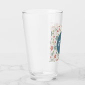 Blumenmuster mit Monogram Glass Tumbler (Rechts)