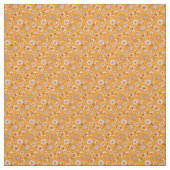 Blumenmuster mit orangefarbenem Hintergrund Stoff (Muster)