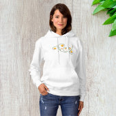 Blumenmuster mit orangefarbener und gelber Blume Hoodie