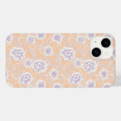 Blumenmuster mit Pfirsich- und Lavendelfarben Case-Mate iPhone Hülle (Rückseite (Horizontal))