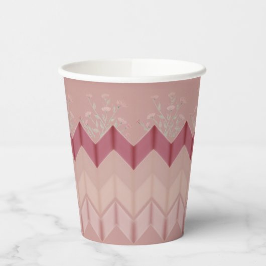 Blumenmuster mit Pinseln Pappbecher (Links)