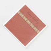 Blumenmuster mit Pinseln Serviette (Ecke)
