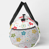 Blumenmuster mit Punkten Duffle Bag (Rechts)