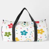 Blumenmuster mit Punkten Duffle Bag (Rückseite)
