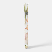 Blumenmuster mit rosa, orange, gelb iPhone hülle (Linke Seite)