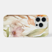 Blumenmuster mit rosa, orange, gelb iPhone hülle (Rückseite (Horizontal))