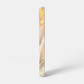 Blumenmuster mit rosa, orange, gelb samsung galaxy hülle (Linke Seite)