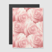 Blumenmuster mit rosa Rosen Magnetkarte (Vorne/Hinten)