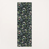 Blumenmuster mit rosa und blauen Rose Yogamatte (Vorderseite)