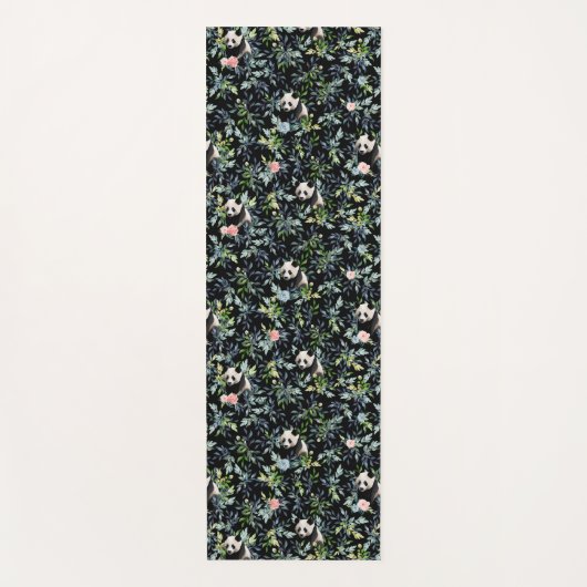 Blumenmuster mit rosa und blauen Rose Yogamatte (Vorderseite)