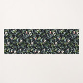 Blumenmuster mit rosa und blauen Rose Yogamatte (Vorderseite (Horizontal))