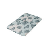 Blumenmuster mit Rose Badematte (Schrägansicht)