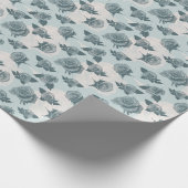 Blumenmuster mit Rose Geschenkpapier (Ecke)