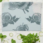 Blumenmuster mit Rose Handtuch (Gefaltet)