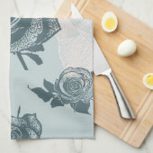 Blumenmuster mit Rose Handtuch (Viertel Falte)