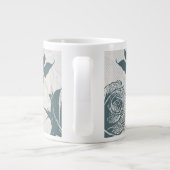 Blumenmuster mit Rose Jumbo-Tasse (Rückseite)