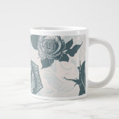 Blumenmuster mit Rose Jumbo-Tasse (Rechts)