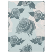 Blumenmuster mit Rose Klemmbrett (Rückseite)