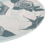 Blumenmuster mit Rose Schneidebrett (Ecke)