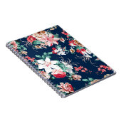 Blumenmuster mit Rose und kleinen Blume mit v Notizblock (Rechte Seite)