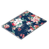 Blumenmuster mit Rose und kleinen Blume mit v Notizblock (Linke Seite)