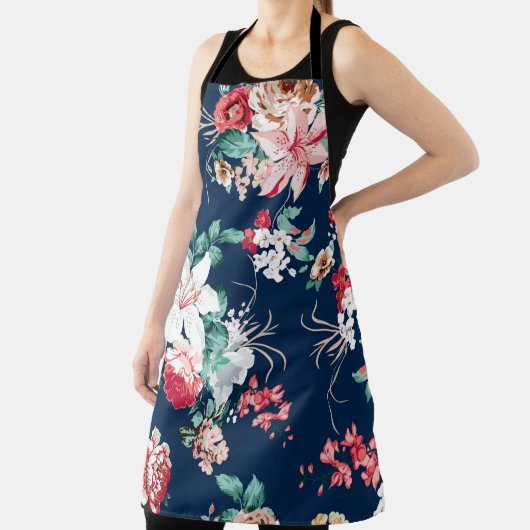 Blumenmuster mit Rose und kleinen Blume mit v Schürze (InSitu)