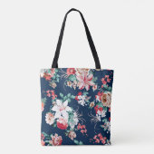 Blumenmuster mit Rose und kleinen Blume mit v Tasche (Rückseite)