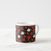 Blumenmuster mit Rot-Weiß-Blume-11438 Espressotasse (Vorderseite Rechts)