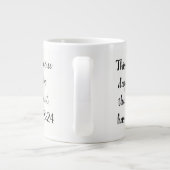 Blumenmuster mit Schrift Verse, Rose "Festes Glas" Jumbo-Tasse (Rückseite)