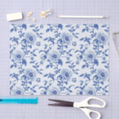 Blumenmuster mit Streifen-Muster Seidenpapier (Handwerk)