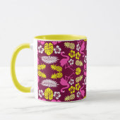 Blumenmuster mit tropischen Früchten Tasse (Links)