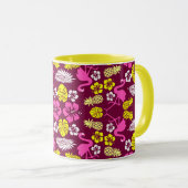 Blumenmuster mit tropischen Früchten Tasse (VorderseiteRechts)