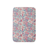 Blumenmuster mit Vogel und Schmetterling Badematte (Vorderseite Vertikal)