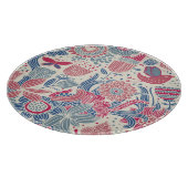 Blumenmuster mit Vogel und Schmetterling Schneidebrett (Ecke)