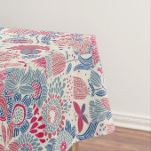 Blumenmuster mit Vogel und Schmetterling Tischdecke (Beispiel)