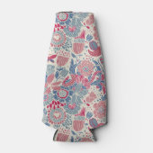 Blumenmuster mit Vögeln und Schmetterlingen Flaschenkühler (Vorderseite)