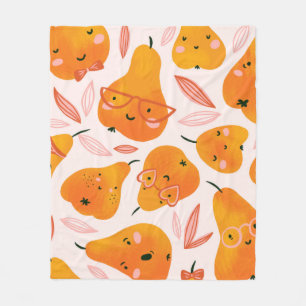 Blumenmuster mit weißen Orchideen, abgeschieden au Fleecedecke