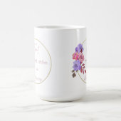 Blumenmuster mit Zitat-Tasse Verwandlungstasse (Zentrum)