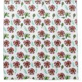 Blumenmuster (Mitteldrucke) Duschvorhang (Vorderseite)