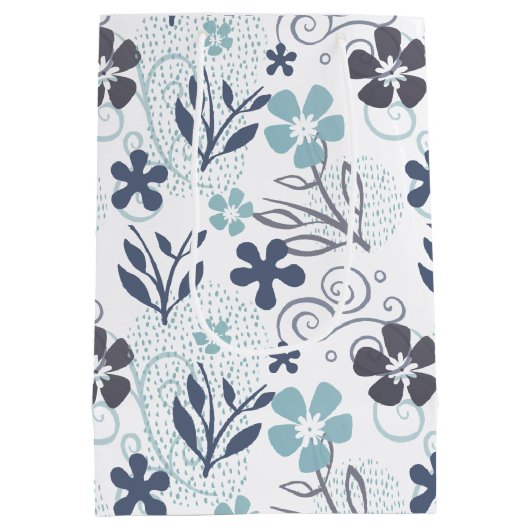 Blumenmuster Mittlere Geschenktüte (Rückseite)